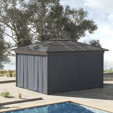 Load image into Gallery viewer, Outsunny 3x3M Dark Grey 4-Panel Gazebo Replacement Curtain Set
