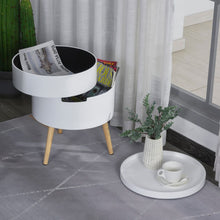 Load image into Gallery viewer, Versatile 3-In-1 White Side Table: Stylish Storage &amp; Tray for Every Room
