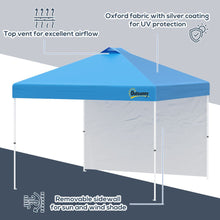 Load image into Gallery viewer, Versatile 3x3M Pop-Up Gazebo Tent with Sidewall &amp; Roller Bag - Blue
