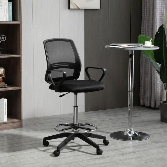 Ergonomic Tall Drafting Chair with Adjustable Height & Footrest for Comfort