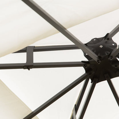 Elegant Cream 3m x 3m Vented Roof Metal Frame Garden Gazebo for Stylish Outdoor Living