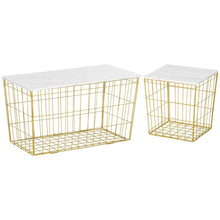 Load image into Gallery viewer, Elegant HOMCOM Side Table Set of 2: Modern Storage &amp; Versatile Design
