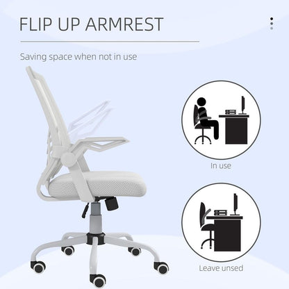 Vinsetto Ergonomic Mesh Office Chair - Comfortable Support & Easy Mobility
