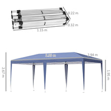 Load image into Gallery viewer, Outsunny 6x3m Pop Up Gazebo - Heavy Duty Double Roof Canopy with Carry Bag
