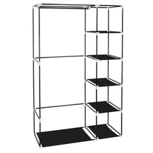 Load image into Gallery viewer, 67&quot; Portable Clothes Closet Wardrobe with Non-woven Fabric and Hanging Rod Quick and Easy to Assemble Black
