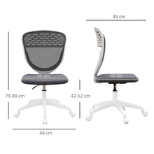 Load image into Gallery viewer, Vinsetto Height Adjustable Grey Mesh Office Chair with Wheels - Comfort &amp; Style
