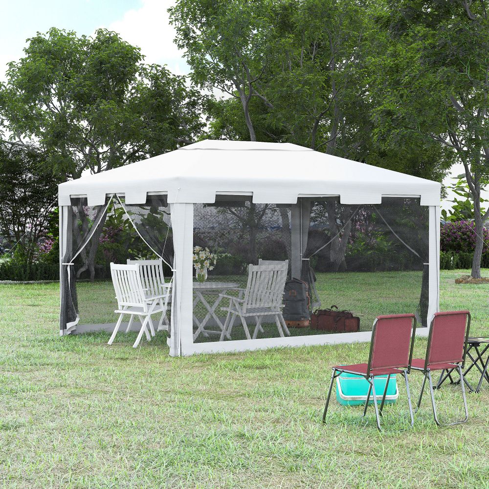 Premium 4x3 m Waterproof Gazebo - Elegant Party Tent with Bug-Resistant Sides