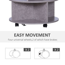 Load image into Gallery viewer, Modern 2-Tier Rolling Coffee Table - Stylish Cement Design &amp; Versatile Storage
