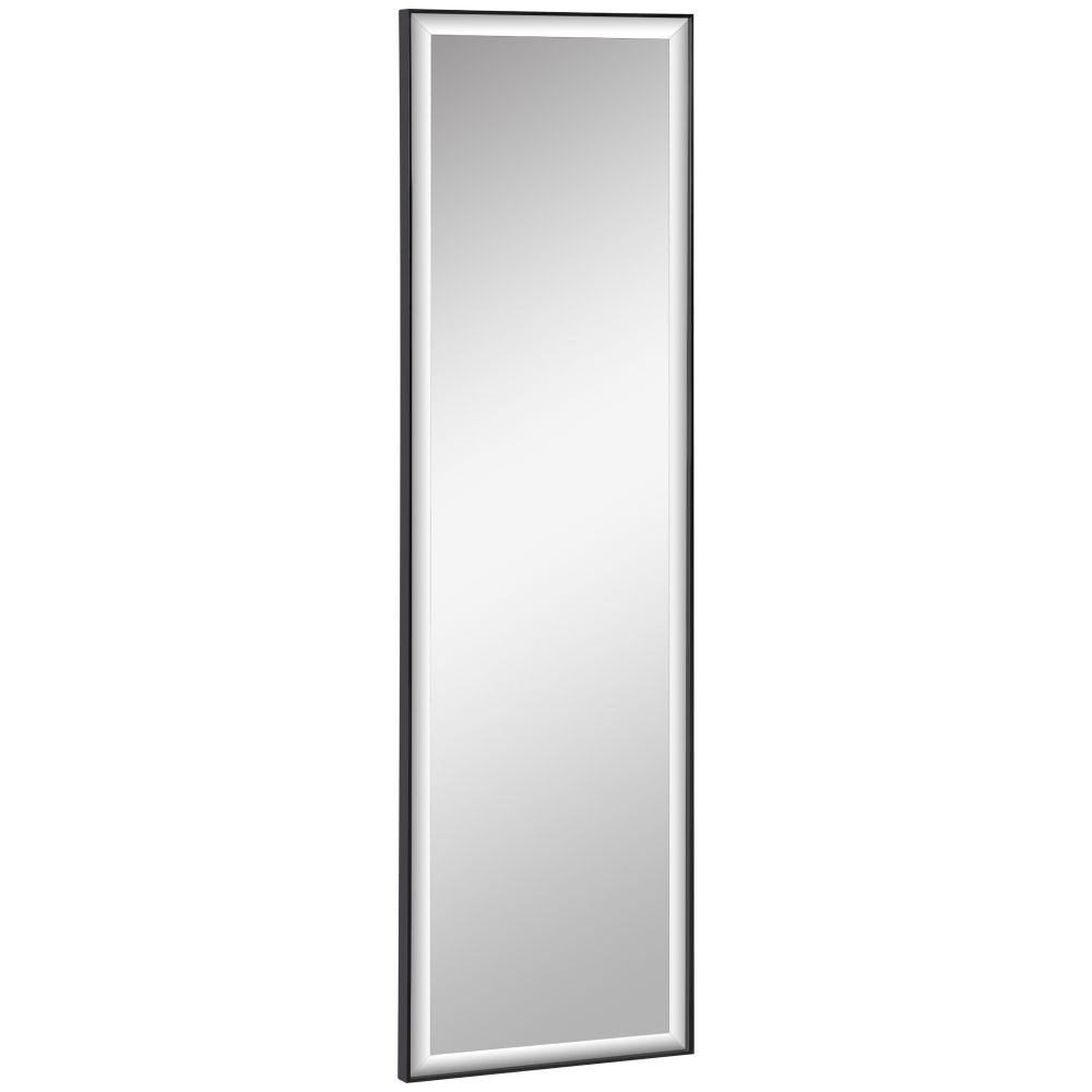 Full Length Mirror Dressing Mirror Wall-Mounted for Bedroom Black