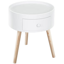 Load image into Gallery viewer, Elegant White Round Coffee Table with Hidden Drawer - Modern Living Room Style

