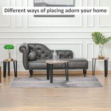 Load image into Gallery viewer, Versatile 3-Piece Stackable Coffee Table Set - Modern Walnut and Steel Design
