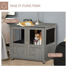 Load image into Gallery viewer, Chic Wooden &amp; Wire Medium Dog Cage: Stylish Kennel with Magnetic Door &amp; Storage
