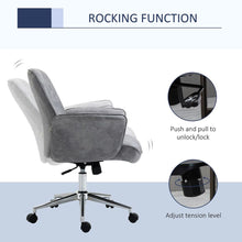 Load image into Gallery viewer, Vinsetto Ergonomic Swivel Office Chair - Chic Light Grey Comfort for Home
