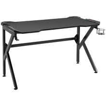 Load image into Gallery viewer, Ultimate Gaming Desk: Large Top, Steel Frame, Cup &amp; Headphone Holder Included!
