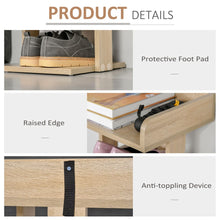 Load image into Gallery viewer, Elegant 7-Tier Oak Shoe Rack &amp; Storage Shelf - Modern Space-Saving Organizer
