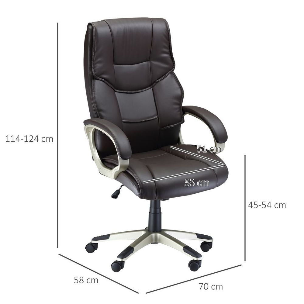 High-Back Executive Faux Leather Swivel Office Chair - Comfort Meets Style