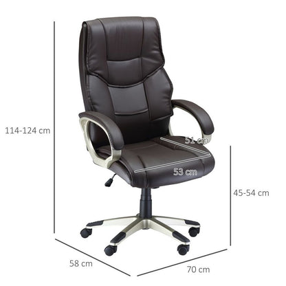 High-Back Executive Faux Leather Swivel Office Chair - Comfort Meets Style