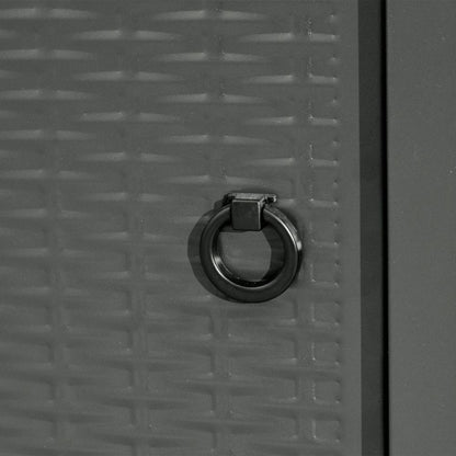 Stylish Square Propane Fire Pit Table with Rattan Design & Smokeless Flame