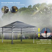 Load image into Gallery viewer, 4x m Dark Grey Pop-Up Gazebo with Double Roof – Steel Frame &amp; Roller Bag
