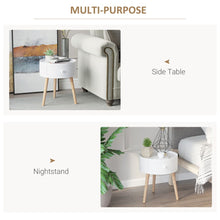 Load image into Gallery viewer, Elegant White Round Coffee Table with Hidden Drawer - Modern Living Room Style
