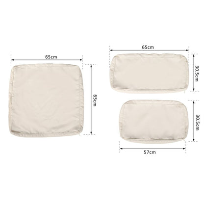 Revive Your Rattan: 12-Piece Beige Outdoor Cushion Replacement Set