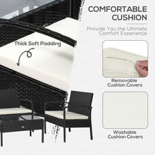 Load image into Gallery viewer, Elegant 4-Seater Rattan Garden Sofa Set with Cushions &amp; Glass Table
