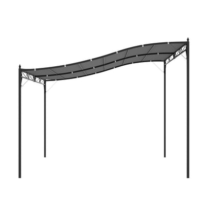 Elegant 4x3m Metal Wall Gazebo with Canopy – Stylish Outdoor Shade Solution