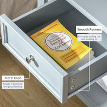 Load image into Gallery viewer, Stylish Grey Boxy Nightstand with Drawer - Modern Bedside Table for Essentials
