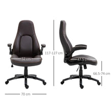 Load image into Gallery viewer, Stylish PU Leather High Back Swivel Office Chair with Adjustable Height
