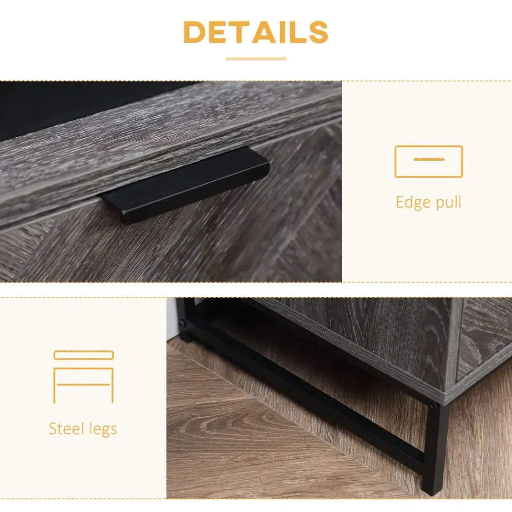 Industrial Chic Nightstand with Drawer & Shelf - Versatile Table for Any Space