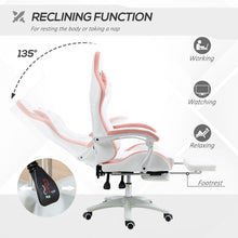 Load image into Gallery viewer, Vinsetto Pink Racing Gaming Chair: Recline, Relax, Game On!
