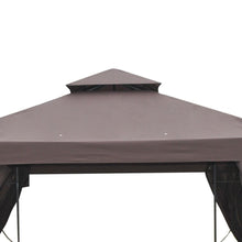 Load image into Gallery viewer, Stylish 3x3m Brown Gazebo with UV-Resistant Canopy &amp; Side Panels
