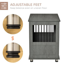 Load image into Gallery viewer, Chic Wooden &amp; Wire Medium Dog Cage: Stylish Kennel with Magnetic Door &amp; Storage
