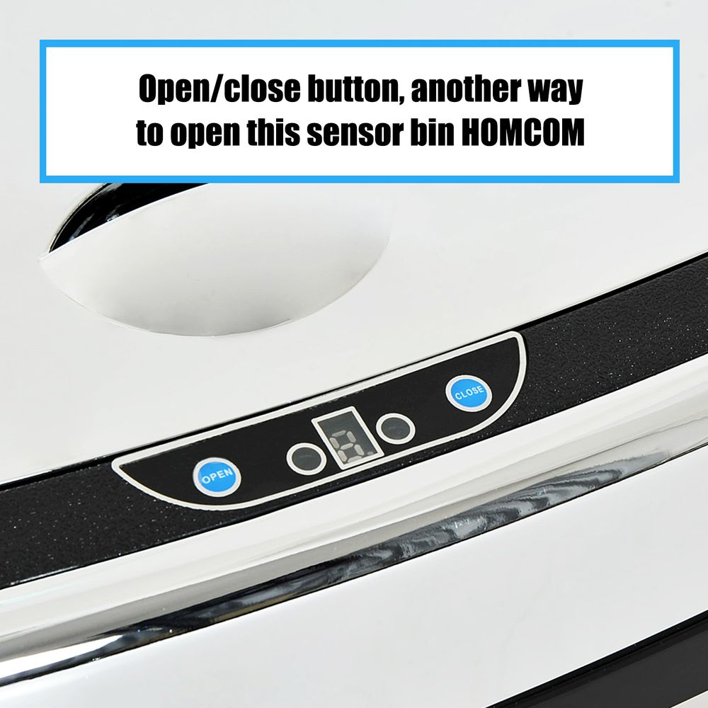 Touchless Stainless Steel Sensor Bin - 68L Automatic Trash Solution