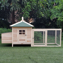 Load image into Gallery viewer, PawHut Deluxe Wooden Chicken Coop: Safe, Spacious &amp; Stylish Pet Sanctuary
