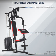 Load image into Gallery viewer, 66kg Multi Home Gym Machine by HOMCOM - All-in-One Strength Training Station

