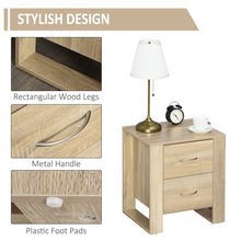 Load image into Gallery viewer, Modern 2-Drawer Nightstand: Stylish Storage for Your Bedroom Essentials
