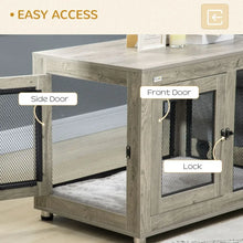 Load image into Gallery viewer, Luxury Dog Kennel End Table: Soft Cushion &amp; Secure Dual Doors for Pets
