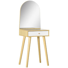Load image into Gallery viewer, Dressing Table with Big Mirror, Makeup Desk with Drawer, Natural
