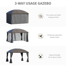 Load image into Gallery viewer, Durable 3x4m Hardtop Gazebo with Privacy Curtains &amp; Mosquito Netting
