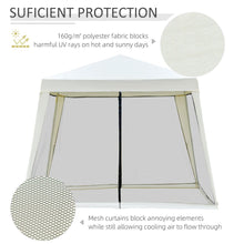 Load image into Gallery viewer, Outsunny 3x3m Cream White Outdoor Gazebo with Mesh Screen - Stylish &amp; Sturdy!
