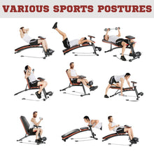 Load image into Gallery viewer, Adjustable Foldable Dumbbell Bench for Total Body Strength Training
