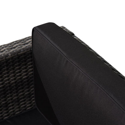 Outsunny Grey Rattan Sofa Set: Stylish 2-Seater with Cushions & Glass Table