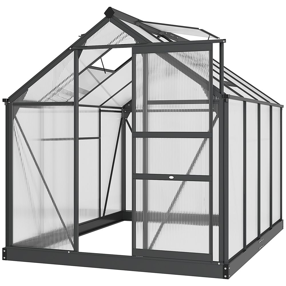 Premium 6x8ft Walk-In Greenhouse with Sliding Door & Sturdy Aluminium Frame