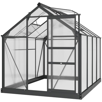Premium 6x8ft Walk-In Greenhouse with Sliding Door & Sturdy Aluminium Frame
