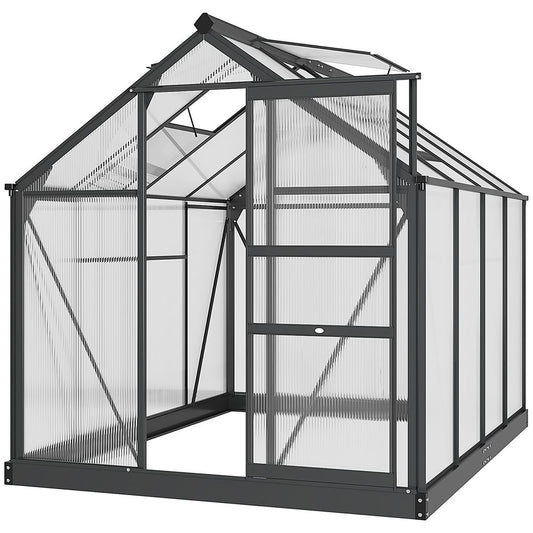 Premium 6x8ft Walk-In Greenhouse with Sliding Door & Sturdy Aluminium Frame