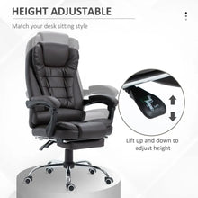 Load image into Gallery viewer, Luxurious High Back Executive Recliner Office Chair with Footrest &amp; Swivel Wheels
