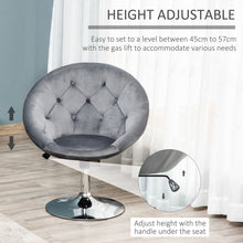 Load image into Gallery viewer, Retro Adjustable Swivel Bar Stool - Stylish Armless Tub Chair in Grey
