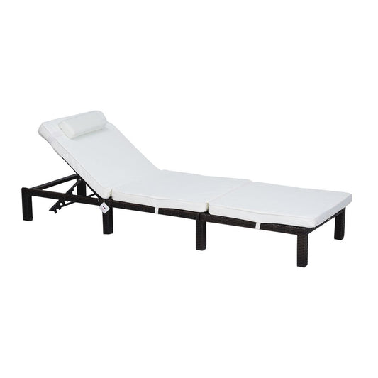 Premium Rattan Sun Lounger Bed - Weatherproof Comfort for Year-Round Relaxation
