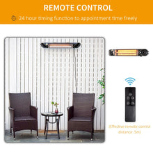 Load image into Gallery viewer, 2000W Electric Infrared Patio Heater Wall Mounted Carbon Fibre Heater Remote
